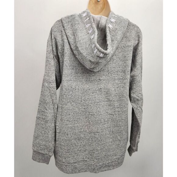 PINK VS Pullover Hoodie Women's Size Medium Gray Light Sweatshirt - Picture 9 of 13